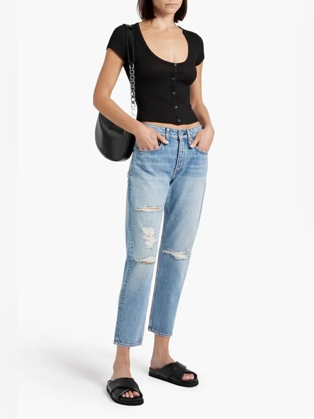 RAG & BONE
Rosa Distressed Boyfriend Jeans size 26